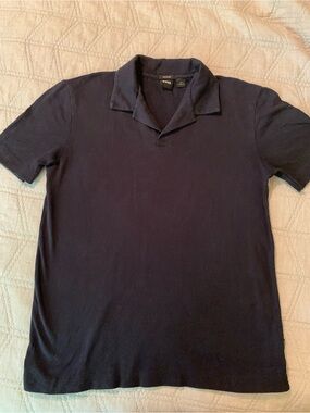 Boss Men's Dark Navy Short-Sleeve Polo Shirt Size M